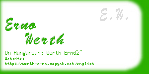 erno werth business card